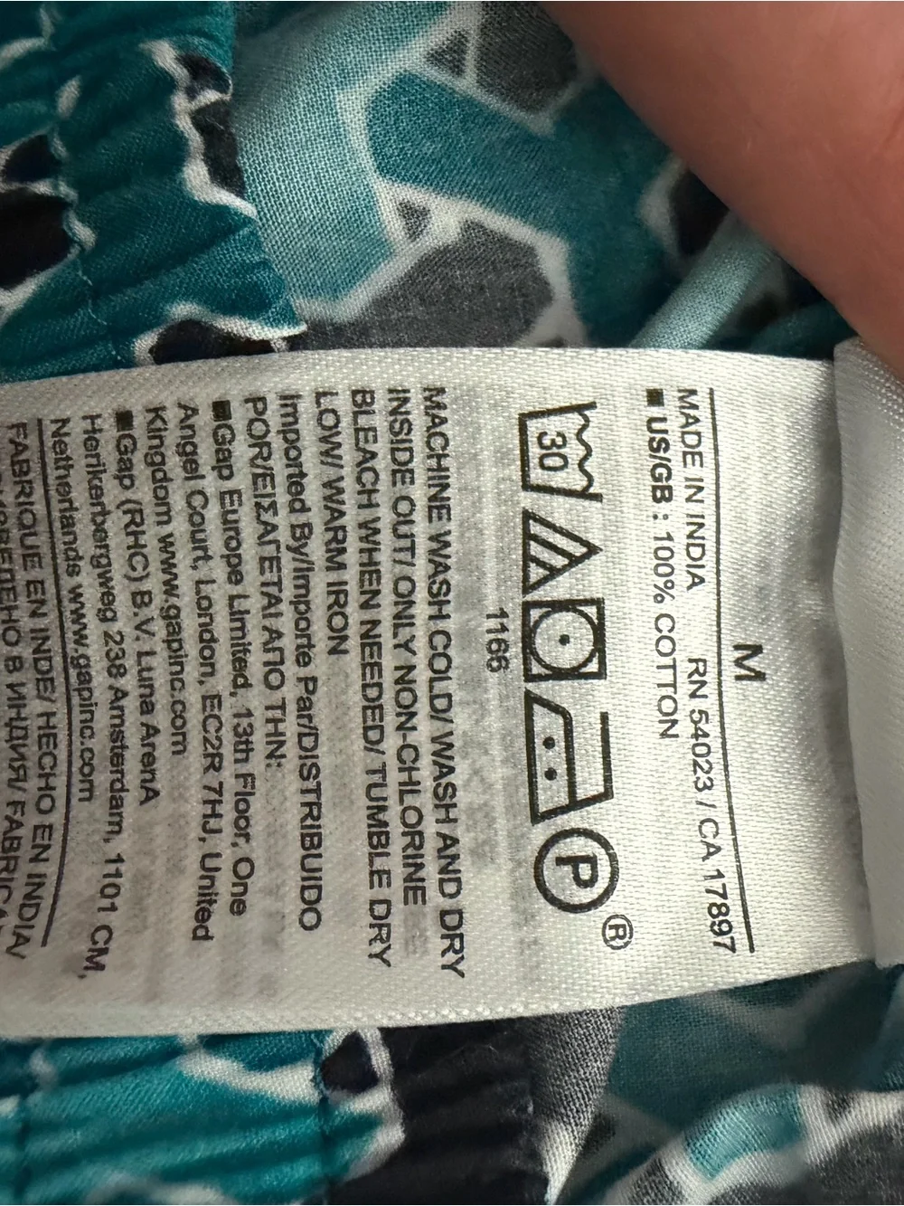 Banana Republic Teal and Black Geometric Women's Shorts